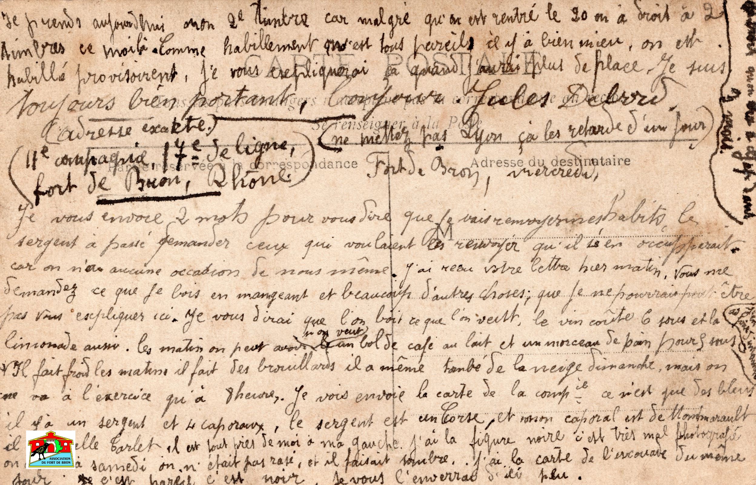 Cartes Postales Association Du Fort De Bron