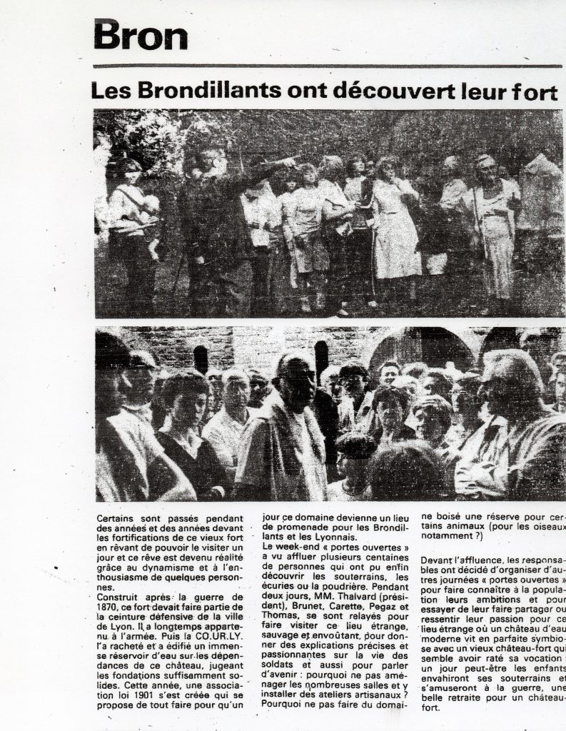 Septembre 1982 - Première ouverture du Fort de Bron au public