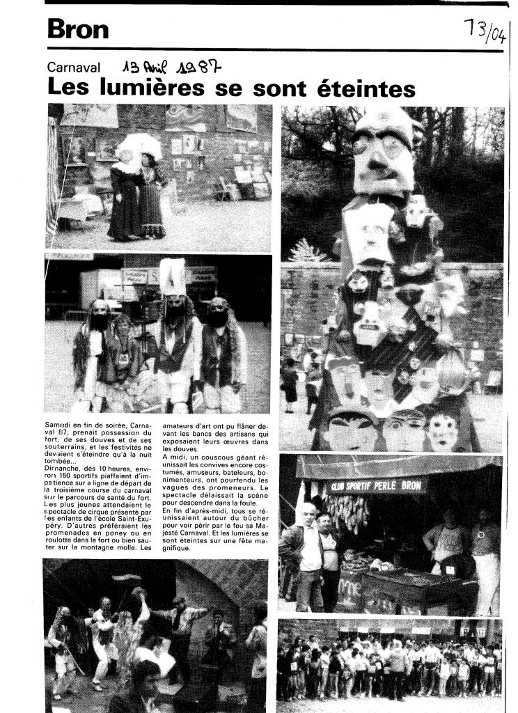 Carnaval au Fort de Bron en 1987
