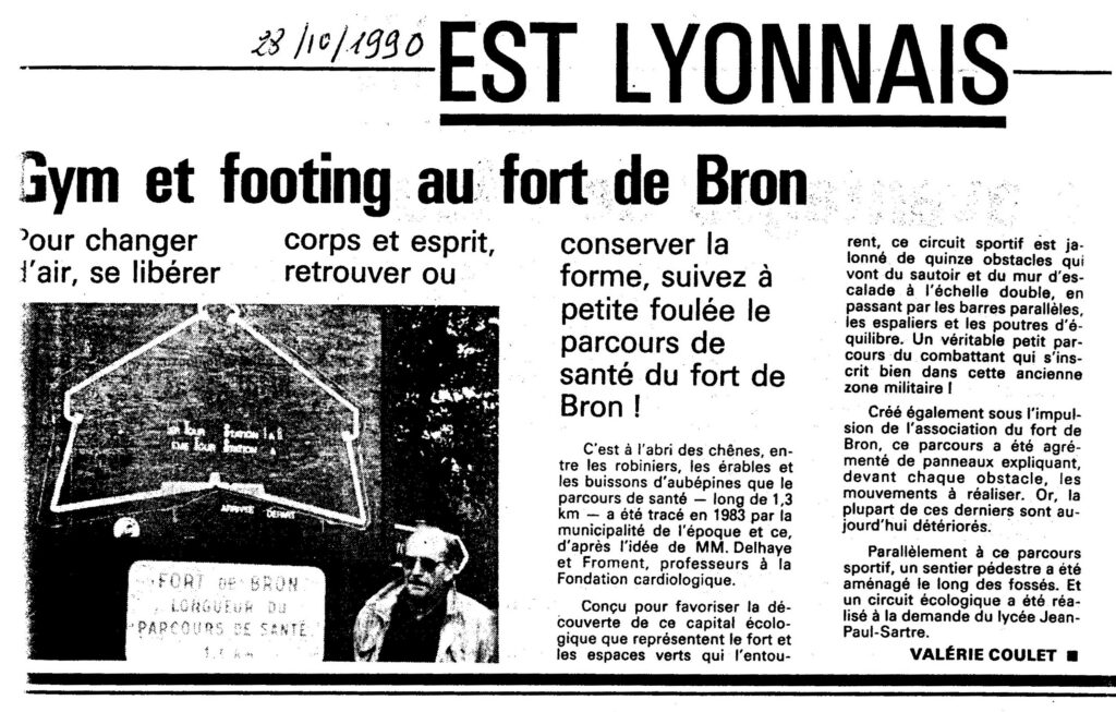 Octobre 1990 Le parcours de santé du Fort de Bron