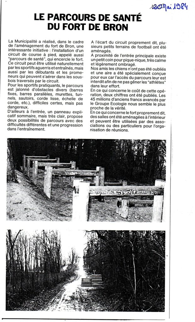 mai 1984 Parcours de santé Fort de Bron